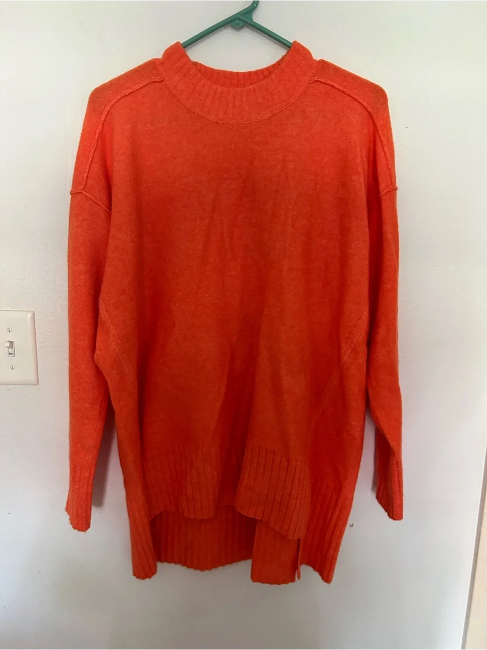 Free People shell coral Phoebe Crewneck pullover sweater
